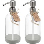 Kal - distributeur de savon liquide 'sarajevo' en verre transparente avec sous - verre en silicone - ... Kal - distributeur de savon liquide 'sarajevo' en verre transparente avec sous - verre en silicone - ...
