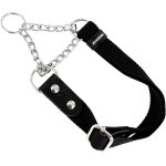 Kal - martingale collier semi etrangleur pour chien avec chaîne et cuir. anti traction. s. noir & noir ... Kal - martingale collier semi etrangleur pour chien avec chaîne et cuir. anti traction. s. noir & noir ...