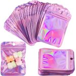 Kal - mylar foil ziplock sacs, sacs refermables anti odeur, 100pcs odeur refermables rangement alimentaire ...