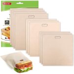 Kal - sac pour grille - pain 10pcs, rutilisables antiadhsifs sacs a toasts grille - pain sacs de rangement ...
