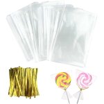 Kal - sachet transparent pour emballage, 200 pices, 10x15cm, petits sacs pour bonbons, chocolat, gteau ...