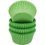 Kalanka - lot de 100 caissettes a muffins en papier sulfuris vert taille standard
