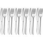 Kalanka - lot de 12 couverts en acier inoxydable pour 6 personnes, couverts de table fourchette couteaux ...