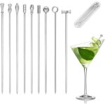 Kalanka - lot de 18 pics a cocktail en m�tal 9 styles, cure - dents en acier inoxydable 304 pour boissons, ...