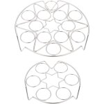Kalanka - lot de 2 grilles a vapeur en acier inoxydable pour ?ufs a vapeur, coquetiers pour aliments ...