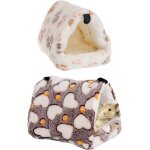 Kalanka - 2 morceaux de nid de hamster, maison de hamster, cachette de hamster, grotte chaude, cage de ...