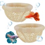 Kalanka - 2 pi�ces cachette flottante pour betta 7 x 4 cm d�cor d�aquarium petits poissons pour reposer ...