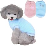 Kalanka - 2 pi�ces pull en polaire pour animal domestique avec anneau en d, pull en peluche pour chien ...