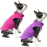Kalanka - lot de 2 pulls pour chien, pull en polaire de couleur unie avec anneau chaud pull - overs pour ...