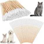 Kalanka - 200 pi�ces coton tiges chien, 12cm & 15cm cotons - tiges longs a t�te grande, nettoyage oreilles ...