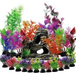Kalanka - 25 pi�ces artificielle aquarium decoration plante et rocher polyr�sine grotte ornement, cachette ...