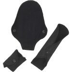 Kalanka - lot de 3 serviettes hygiéniques lavables noir / noir, taille au choix, coton biologique, lavable ... Kalanka - lot de 3 serviettes hygiéniques lavables noir / noir, taille au choix, coton biologique, lavable ...