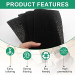 Kalanka - 4 pack filtre charbon filtres a odeur de carbone de filtres pour bac a litire pour chats filtre ...