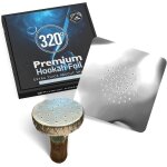 Kalanka - lot de 50 feuilles de papier d'aluminium avec trous pour narguil - extra pais - 150 x 150 ...