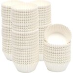 Kalanka - lot de 500 caissettes a muffins blanches sans odeur de qualit alimentaire (taille standard) ...