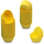 Kalanka - lot de 500 mini caissettes a muffins rsistants a la graisse (jaune, 500 pices)
