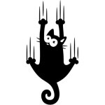 Kalanka - autocollant mural en vinyle pour chat - d�coration humoristique pour chambre d'enfant - pour ...