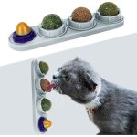 Kalanka - boule d'herbe a chat pour, paquet 4 jouets morsure chat, jouets comestibles chaton, boules ...