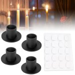 Kalanka - chandeliers vintage, 4 pcs bougeoirs noirs en métal, bougeoir en métal petit adapté au salon, ... Kalanka - chandeliers vintage, 4 pcs bougeoirs noirs en métal, bougeoir en métal petit adapté au salon, ...