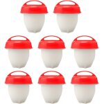 Kalanka - chaudire a ?ufs en silicone 8 pices, tasses a vapeur antiadhsives rutilisables, coquetiers ...