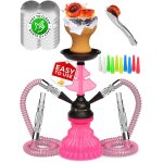 Kalanka - chicha kit complet rose 2 tuyaux narguil - petite lilone combin de narguil de 30 cm ensemble ...