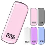Kalanka - coque de protection en silicone rigide compatible avec iqos iluma rose transparent