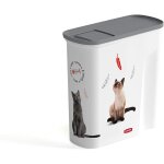 Kalanka - curver verseuse a croquettes pour chat - 2, 5kg / 6l - rangement hermtique anti - odeurs pour ...