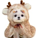 Kalanka - deguisement chat noel, costume no�l chien petit, manteau a capuche pour chat noel, mignon habit ...