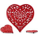Kalanka - dessous de verre en forme de c?ur en fonte - dessous de verre décoratif en fonte pour cuisine ... Kalanka - dessous de verre en forme de c?ur en fonte - dessous de verre décoratif en fonte pour cuisine ...