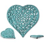 Kalanka - dessous de verre en forme de c?ur en fonte - dessous de verre décoratif en fonte pour cuisine ... Kalanka - dessous de verre en forme de c?ur en fonte - dessous de verre décoratif en fonte pour cuisine ...