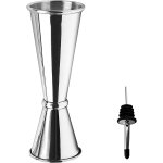 Kalanka - double doseur de liqueur en acier inoxydable, 30 / 60 ml doseur cocktail, verre doseur avec ...