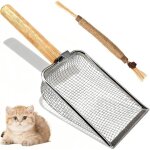 Kalanka - filet a 6 mailles pelle litiere chat metal, acier inoxydable pelle a litiere chat, durable, ...