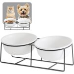 Kalanka - gamelle chat chien - surleve et incline avec support - pour et petit chien choit en ceramique ...