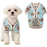Kalanka - gilet pour chien et chat, pull classique imprim� ours, bleu habillement d'hiver doux et chaud, ...