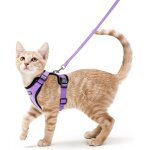Kalanka - harnais chat anti evasion avec laisse violet clair s, harnais chaton petit chien réglable, ... Kalanka - harnais chat anti evasion avec laisse violet clair s, harnais chaton petit chien réglable, ...