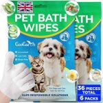 Kalanka - - lingettes premium pour chiens et chats - 36 gants - gant de toilette jetable pour le bain ...