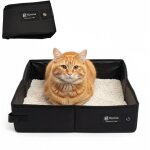 Kalanka - liti�re pour chat pliable portable, bac liti�re voyage imperm�able, toilette portable, liti�re ...