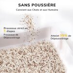 Kalanka - litire pour chat tofu, litiere pour chat agglomrante, granuls mixtes de bois de pommier, ...