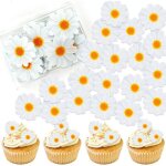 Kalanka - marguerite comestibles toppers g�teau, marguerites en azyme, d�coration g�teau fleurs comestibles, ...