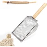 Kalanka - mtal pelle litiere chat, acier inoxydable pelle litiere, 6 mailles pelle a chat en mtal, ...