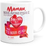 Kalanka - mug maman ide cadeau original pour fte des mres, tasse message amour humour plus beau des ...