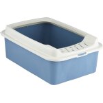 Kalanka - mypet eco bonnie bac a litire pour chat avec entre suprieure en plastique recycl bleu / ...