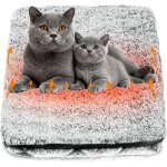 Kalanka - panier chat coussin auto - chauffante, 70�48cm tapis chauffant pour chat, sans electricit�, ...
