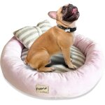 Kalanka - panier pour chien chat rond coussin chien apaisant lit pour chat donut avec lavable coussin ...