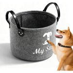 Kalanka - panier de rangement en feutre pour jouets pour chien - panier de rangement avec poign�es rondes ...