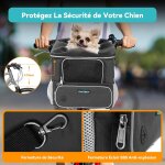 Kalanka - panier v�lo avant pour chien chat avec support u ¿53mm, sac transport 4 en 1 jusqu'� 3kg, ...