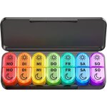 Kalanka - pilulier 7 jours matin soir - sans bpa - petite bo�te a m�dicaments pour les d�placements - ...