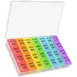 Kalanka - pilulier semainier, pilulier journalier, dose 4 fois par jour, organiseur de m�dicaments avec ...