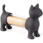 Kalanka - porte cure - dents & sali�re et poivri�re cat couleur : gris en forme de chat acrylique / plastique ...