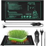 Kalanka - tapis chauffant pour plantes avec thermostat, serre chauffante intérieure mini 25 x 52, 5 cm, ... Kalanka - tapis chauffant pour plantes avec thermostat, serre chauffante intérieure mini 25 x 52, 5 cm, ...